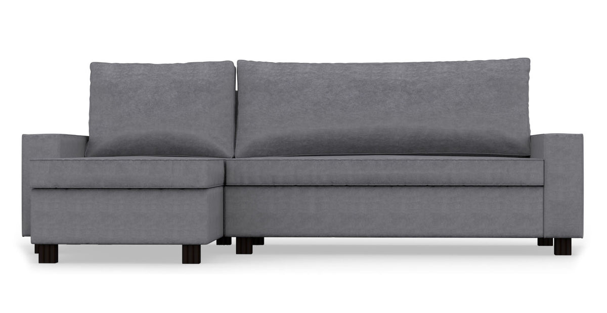 VILASUND IKEA Sofa Bed with Chaise Longue Cover - Gaia Grey VILASUND IKEA Sofa Bed with Chaise Longue Cover - Gaia Grey