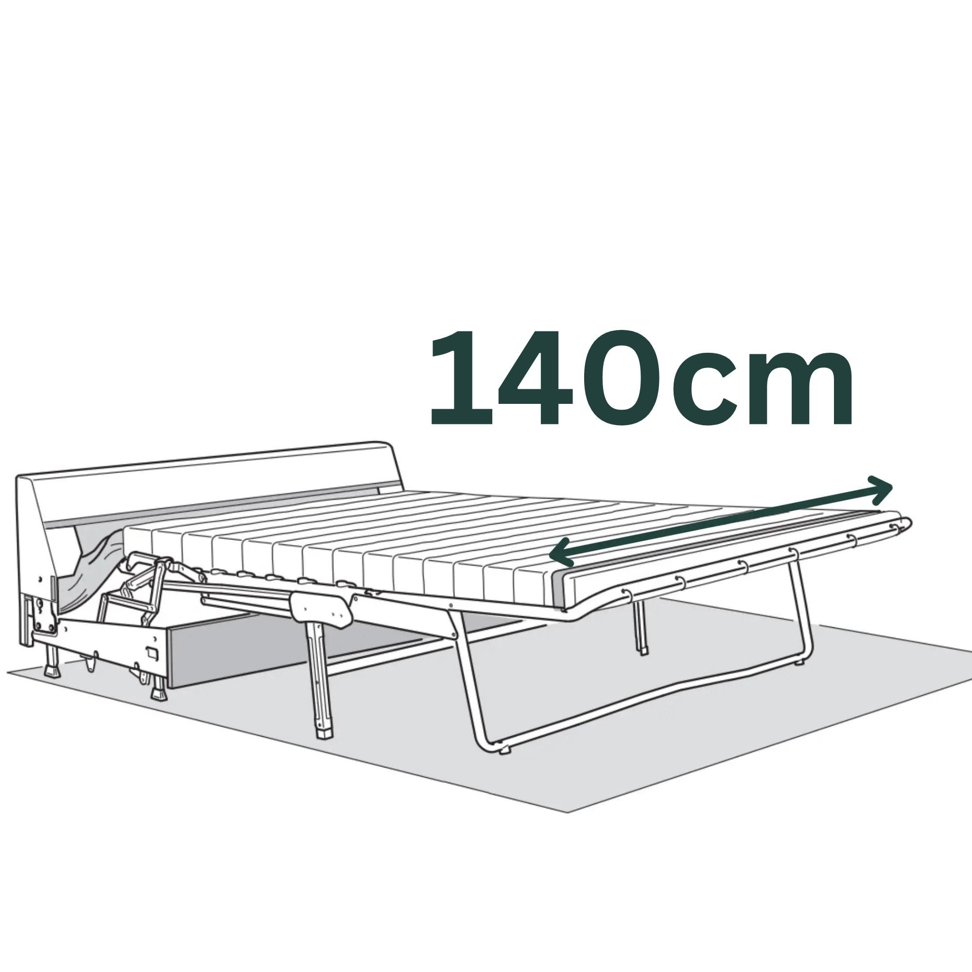 Funda para sofá cama de 2 plazas VIMLE IKEA (colchón de 140 cm)