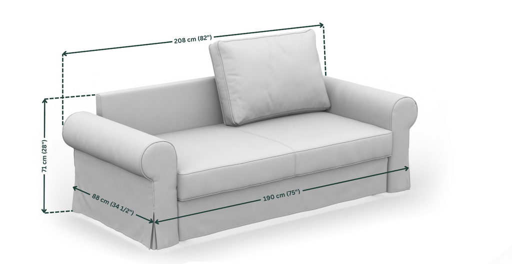 VRETSTORP housse pour convertible 3 places, Kilanda bleu foncé VRETSTORP housse pour convertible 3 places, Kilanda bleu foncé