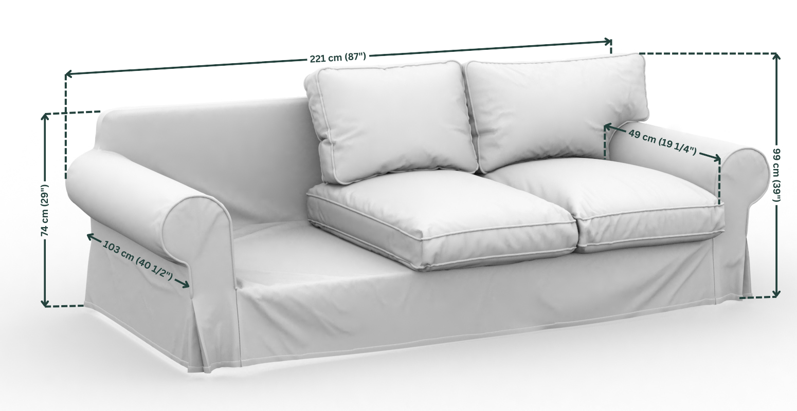 EKTORP Seat IKEA Sofa Bed Cover – Comfortly - Main Image