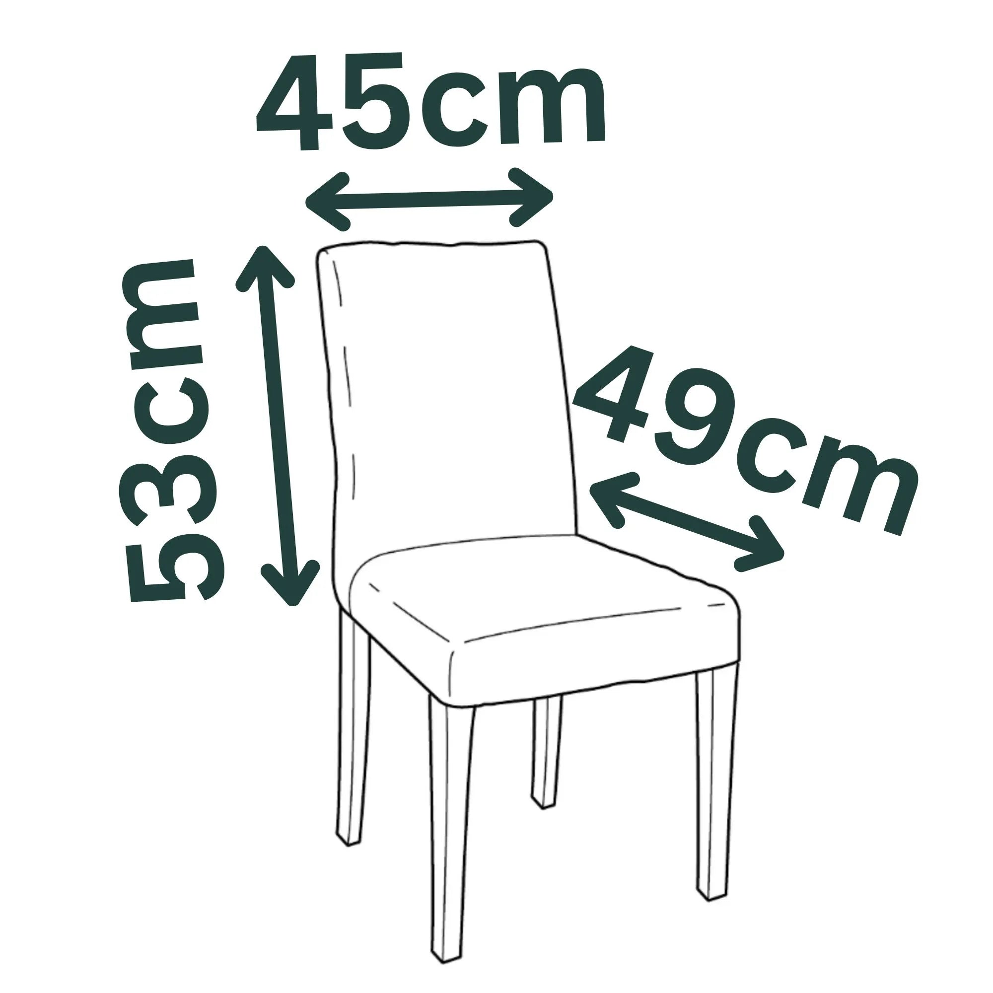 Funda para silla HENRIKSDAL de IKEA Falda larga Costuras Francesas - Modelo de mayor tamaño