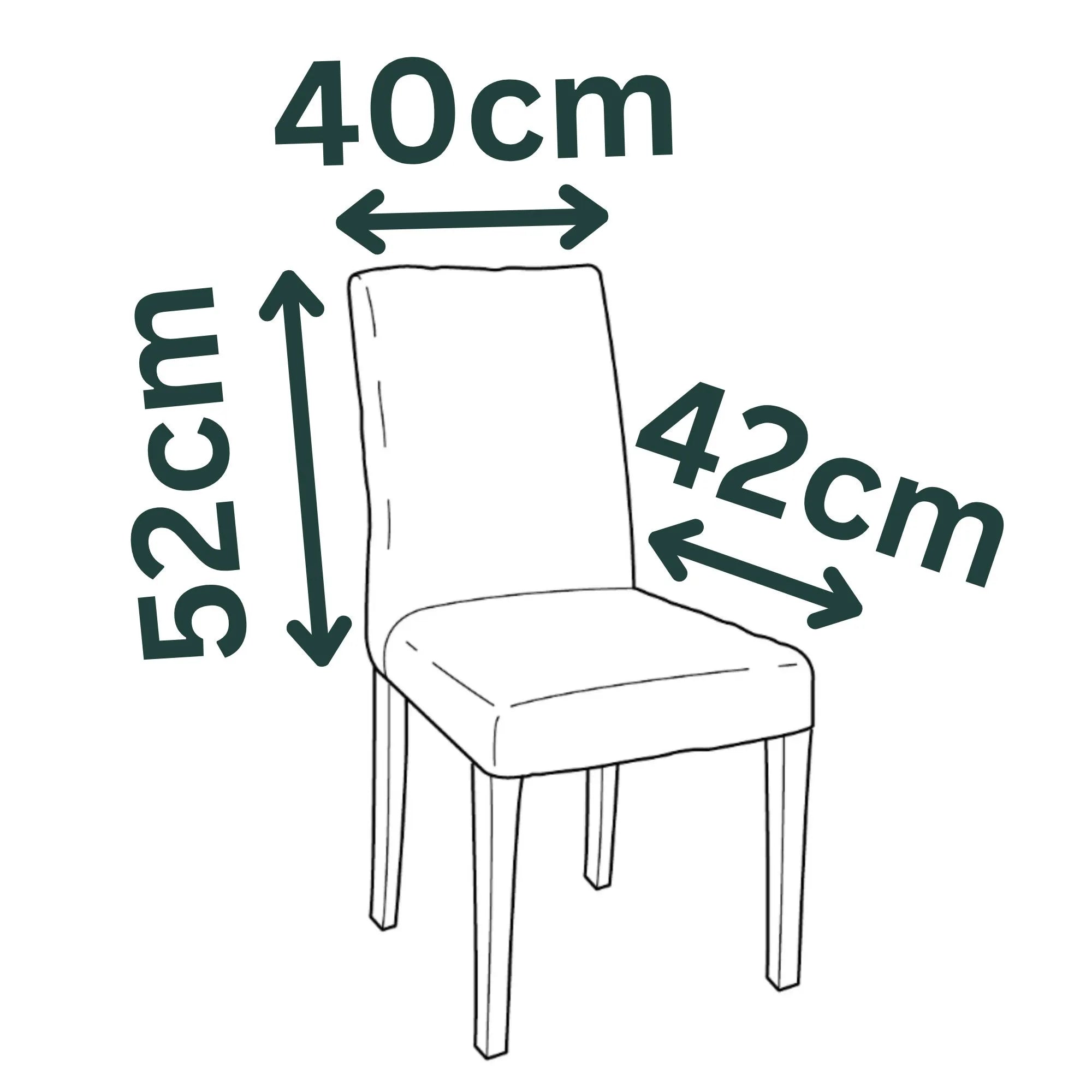 Funda para silla HENRIKSDAL con faldón de IKEA - Modelo de tamaño regular