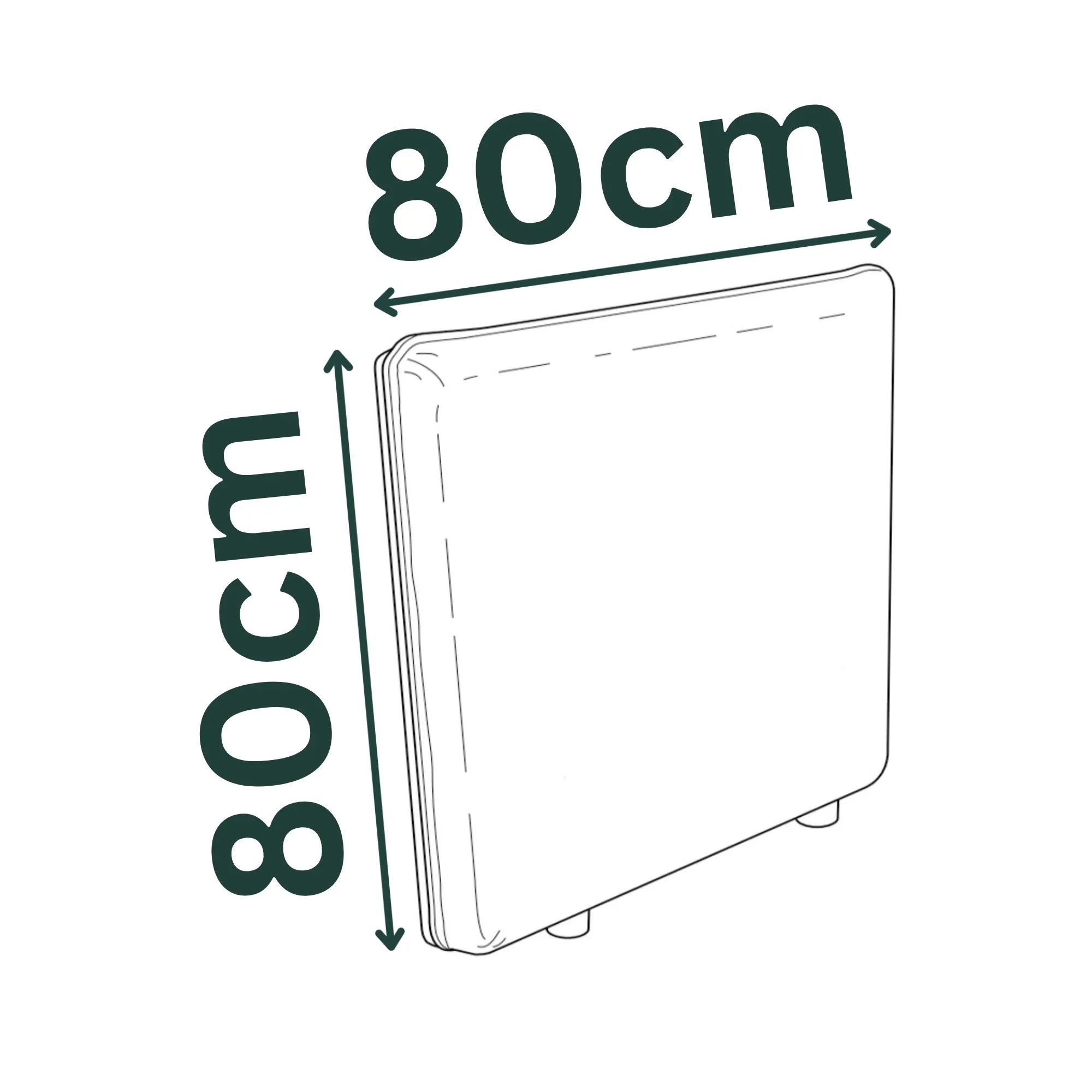 Housse pour VALLENTUNA IKEA Dossier 80x80cm
