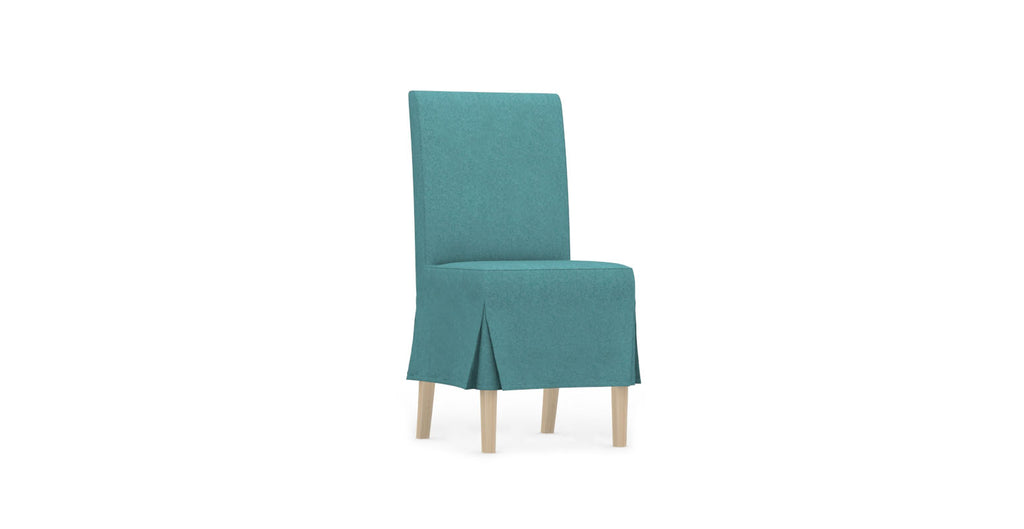 Funda para silla HENRIKSDAL con faldón medio plisado de IKEA - Modelo de tamaño regular - Cashmere Blends Petrol