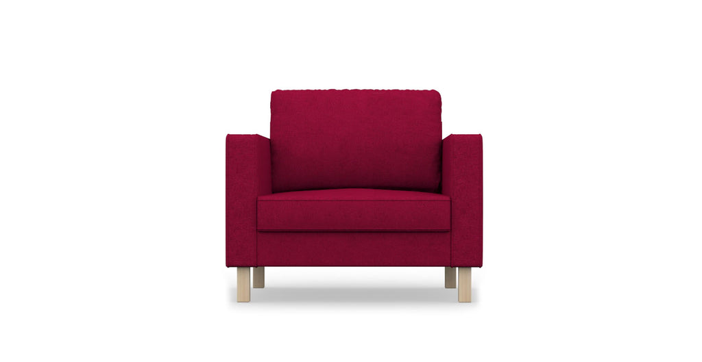 KARLSTAD IKEA Armchair Cover - Linen Blends Cranberry