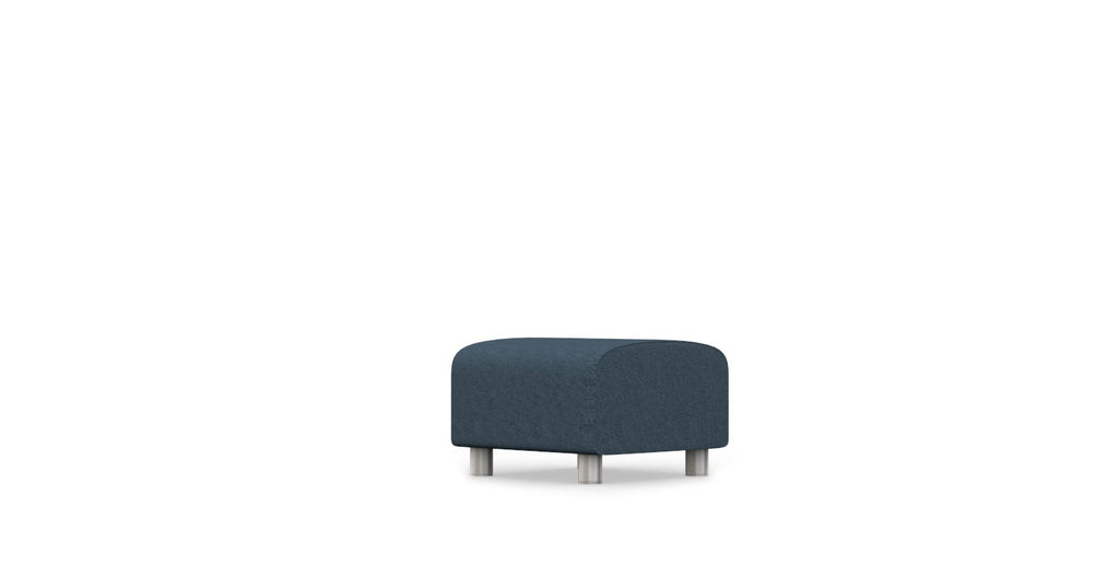 KLIPPAN IKEA Footstool Cover - Linen Blends Steel Grey