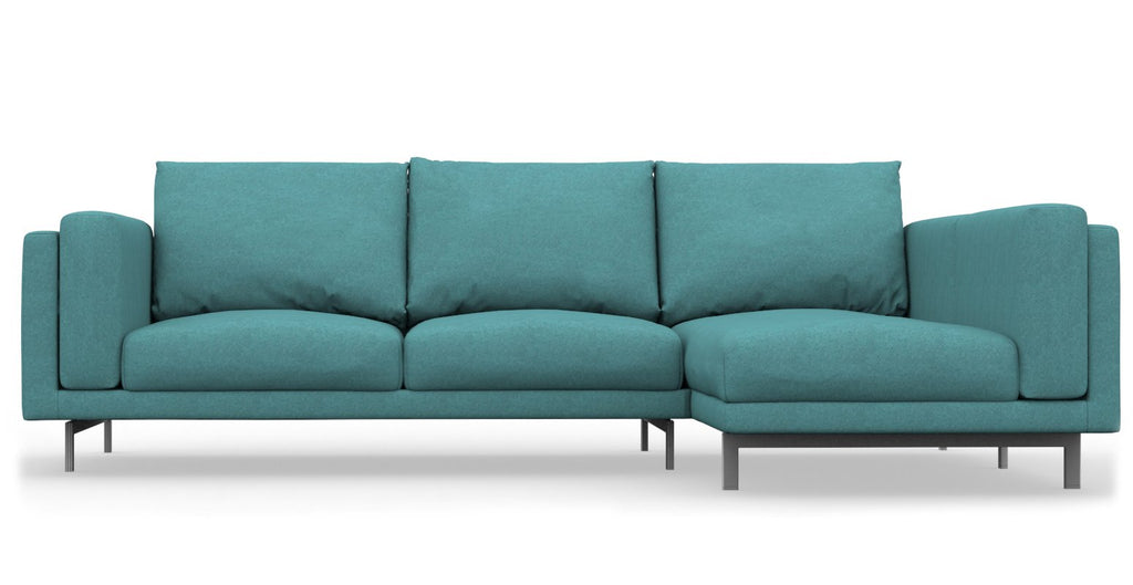 NOCKEBY 2 Seat IKEA Sofa With Chaise Longue Right Cover