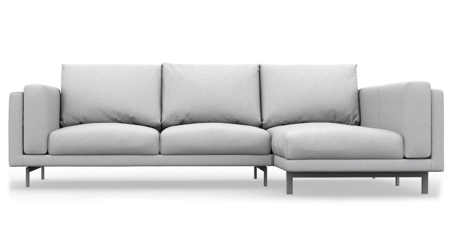 IKEA NOCKEBY 2 seat sofa with right chaise longue cover Comfortly
