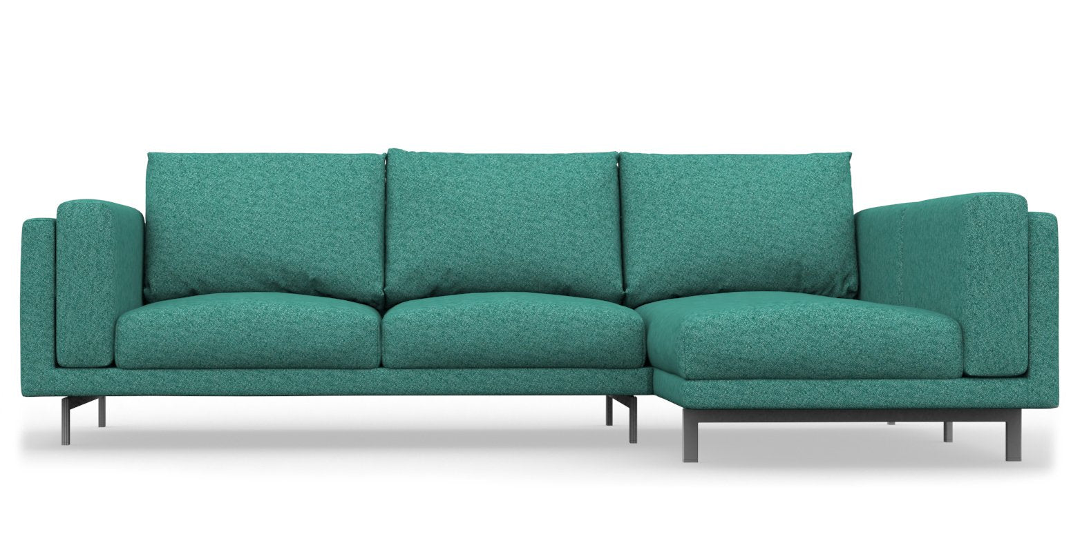 NOCKEBY 2 Seat IKEA Sofa With Chaise Longue Right Cover
